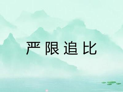 严限追比