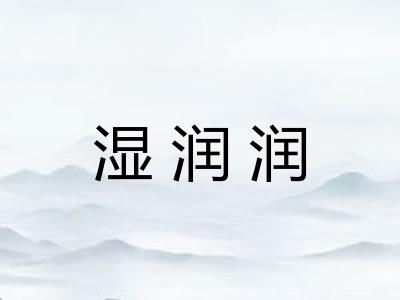 湿润润