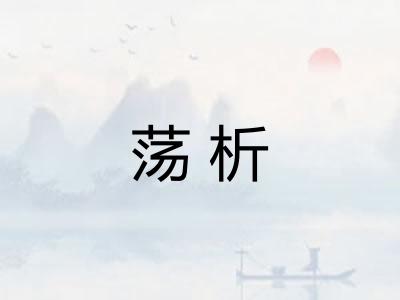 荡析